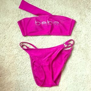 Bebe bikini with rhinestones.